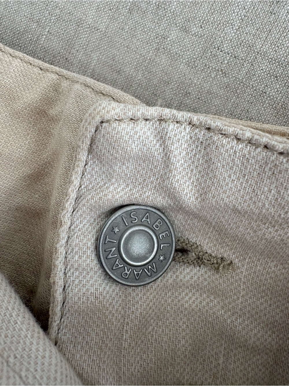Isabel Marant Neutral Tone Patchwork Shorts with Belt - Picture 2 of 10
